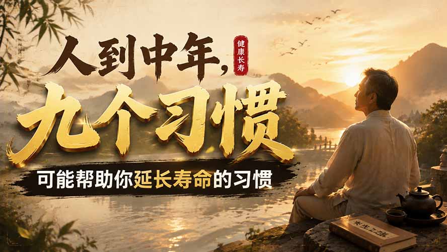 人到中年必看！9个延长寿命的习惯，防心血管疾病与失智症