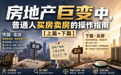付费文章：房地产分化巨变下，普通人买房卖房实操指南（上中下）