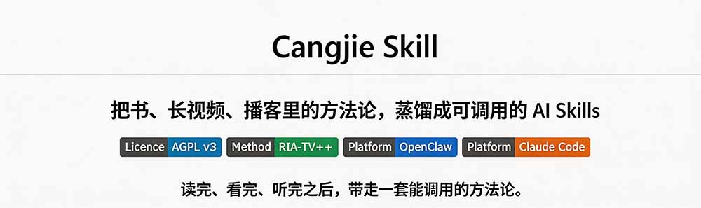 全网走红！GitHub 6.7K Star开源项目，把书/视频/播客蒸馏成AI工具，值得收藏