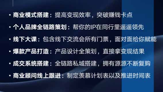 个人IP全域商业变现实战课：IP定位+内容流量+高客单产品+私域成交，搭建个人品牌增长闭环