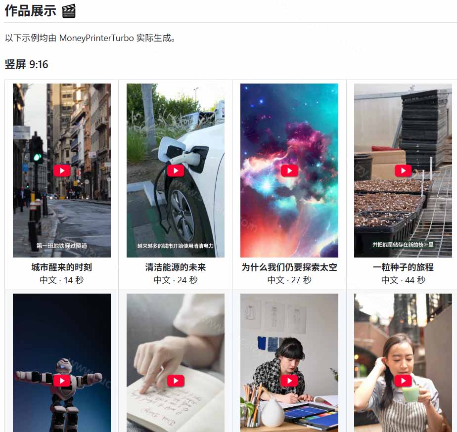 AI短视频一键生成神器MoneyPrinterTurbo，输入主题自动配音字幕