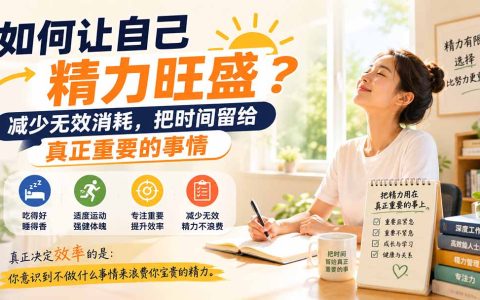 如何让自己精力旺盛？减少无效消耗，把时间留给真正重要的事