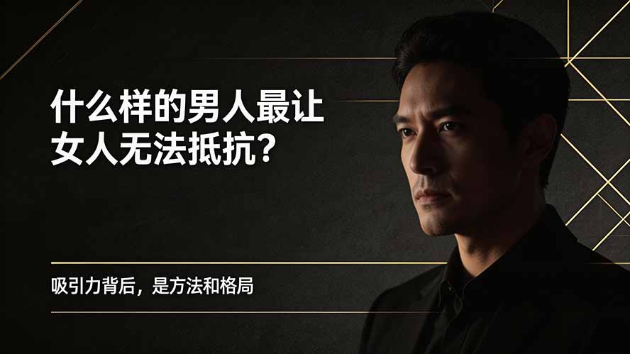 让女人无法抵抗的男人，靠的不是颜值和钱，而是这3个手段
