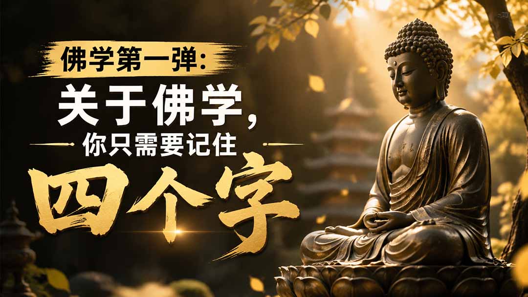 佛学入门核心：记住这四个字，搞懂所有佛学概念与逻辑框架