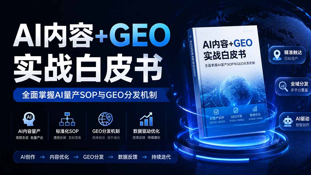 2026 B2B营销实战：AI内容+GEO白皮书，掌握AI量产SOP与Vibe Marketing分发机制