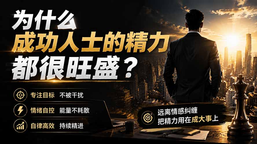 成功人士精力管理秘诀：不被感情纠缠，专注事业高效能