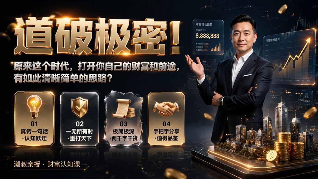 道破极密：一无所有时，如何用极简思路重打天下，打开财富与前途