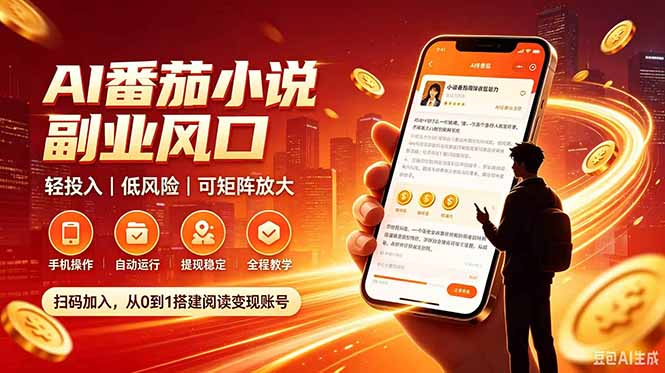番茄小说自动化阅读G机赚钱，新手副业变现300方法实操