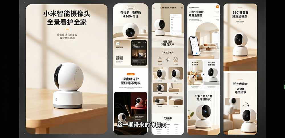 AI一键生成电商详情页+产品视频，豆包即梦SD等AI工具实战教程