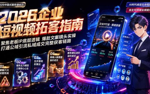 2026AI时代服务增长力实战课：五力模型+三维心法，破解门店客源流失与低价内卷，实现长效业绩增长