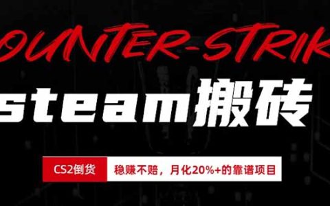 Steam搬砖月化20%+收益，CS2饰品倒卖实操教程，新手可落地长期项目