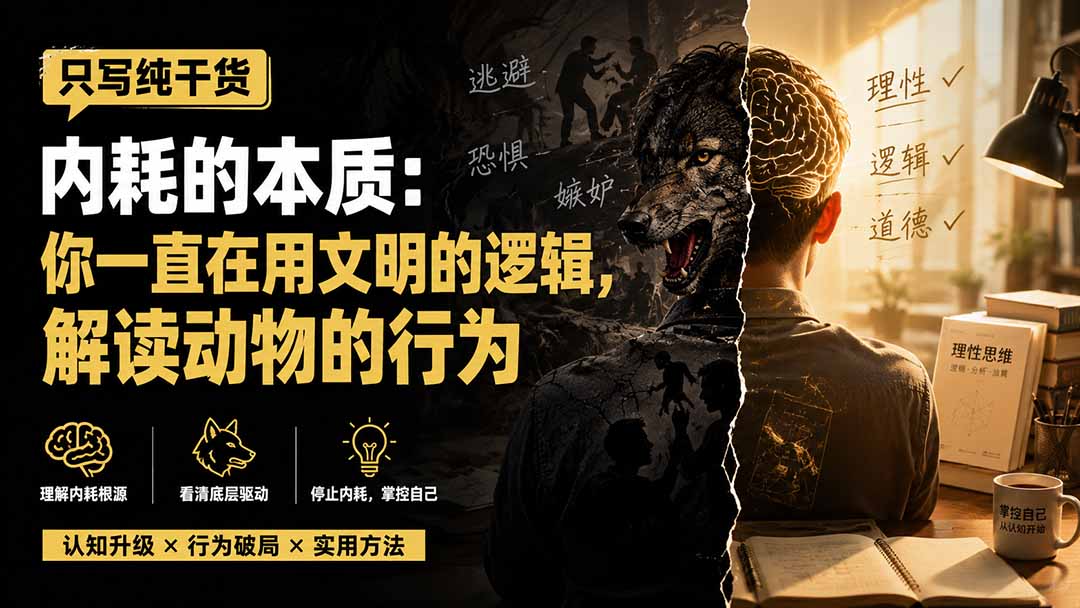 内耗的本质:用文明逻辑解读动物行为,人性真相与生存本能 内耗的本质:用文明逻辑解读动物行为,人性真相与生存本能