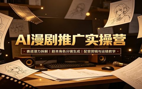 AI漫剧实操营：剧本分镜生成到配音剪辑，零基础短视频制作全流程
