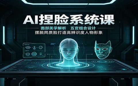 AI捏脸系统课：五官组合设计+面部美学，摆脱同质脸打造高辨识度人物形象