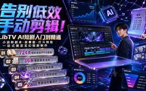 告别低效手动剪辑！LibTV AI短剧入门到精通，小说转剧本方法，故事板打斗特效一站式搞定玄幻短剧制作