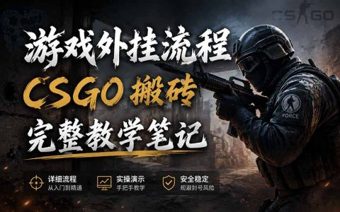 CSGOG机搬砖全流程笔记，薄凉系统自动捡漏赚差价