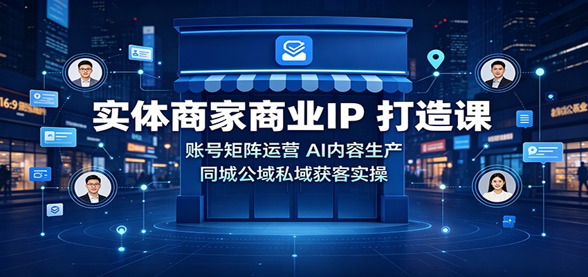 实体商家AI商业IP课：账号矩阵+同城获客+爆款短视频实操