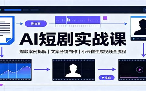 AI短剧实战课：爆款拆解+AI剧本分镜，小云雀生成视频全流程