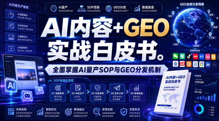 AI内容+GEO实战白皮书：B2B营销AI量产SOP与VibeMarketing分发机制