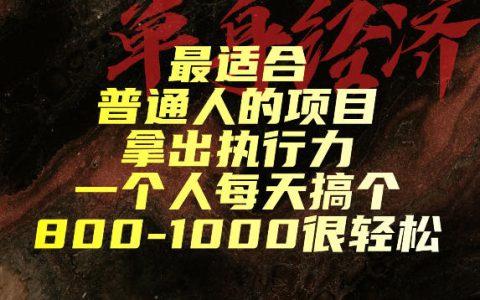 2026 最适合普通人的冷门蓝海项目，下班兼职变现800方法