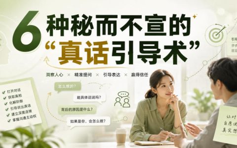领导想让下属说真话？6种秘而不宣的引导术，套话技巧与审讯心理