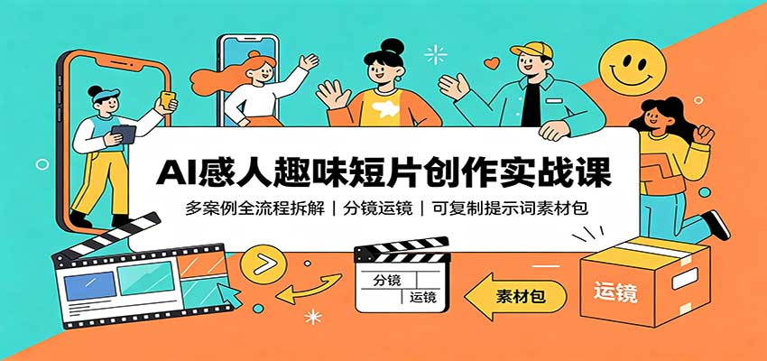 AI感人短片实战课：外星人/孤儿案例全流程拆解，分镜运镜+提示词素材包