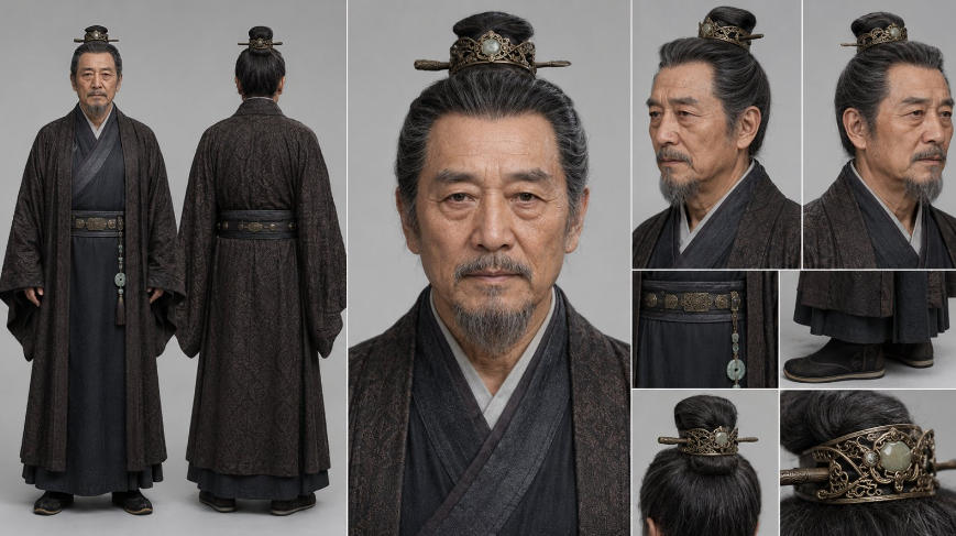 AI漫剧短剧人物资产200步骤个古代言情角色提示词，AI绘画工具一键生成