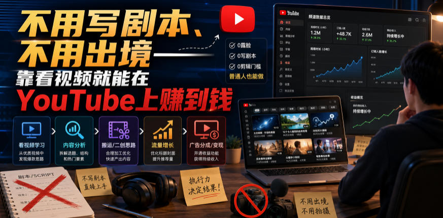 靠看视频赚钱?Reaction反应视频频道0基础变现课 靠看视频赚钱?Reaction反应视频频道0基础变现课