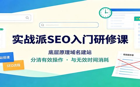 实战派SEO入门课：谷歌独立站建站与关键词排名底层逻辑