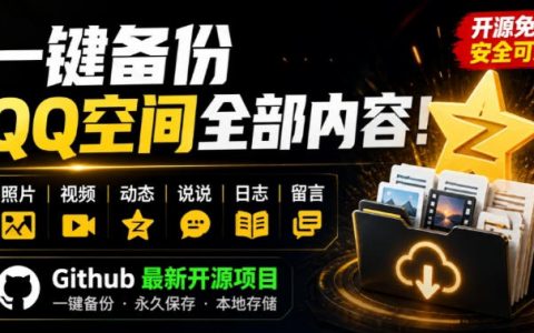 QQ空间一键备份工具QzoneArchive，照片视频动态全存本地