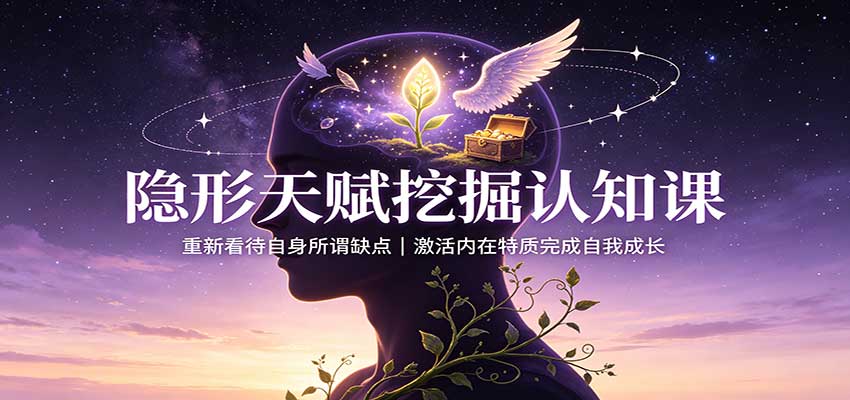 隐形天赋挖掘认知课：高敏感、佛系、固执、不合群，激活内在特质摆脱内耗