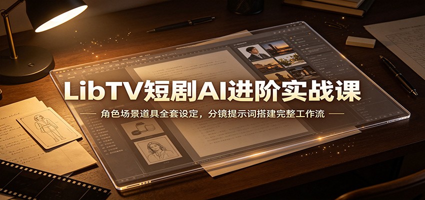 LibTV短剧AI进阶实战：角色场景道具设定与分镜提示词，搭建完整工作流