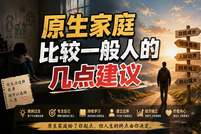 2026 原生家庭普通的人，如何靠这3个认知少走10年弯路