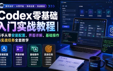 Codex零基础入门教程：从安装配置到实战任务，新手快速上手AI工具
