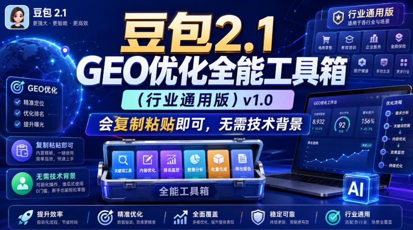 豆包2.1 GEO优化工具箱：60条提示词全链路诊断到复盘，AI搜索排名提升神器
