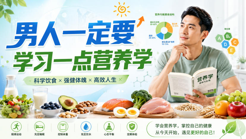 男人必学营养学：蛋白质碳水脂肪摄入量速查与身体自查指南