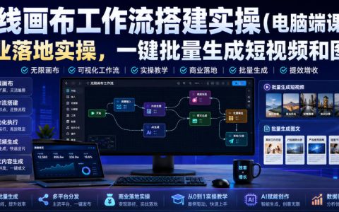 无线画布工作流实操：电脑端批量生成带货短视频图文教程