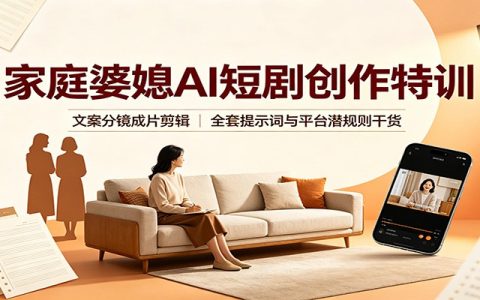 AI短剧制作教程：婆媳剧情手机剪辑，即梦分镜提示词与抖音潜规则