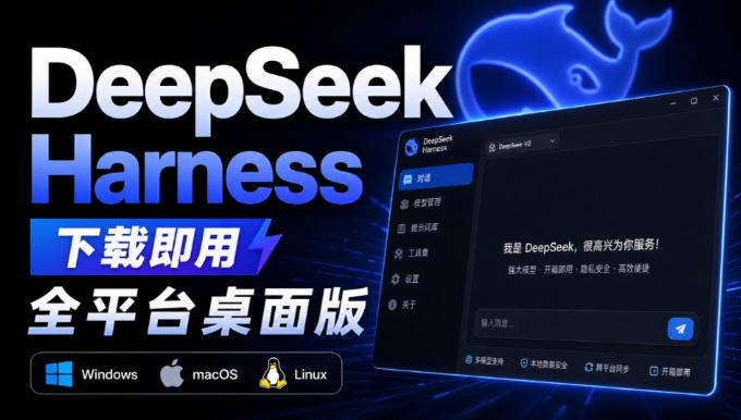 GitHub近20万星Harness桌面版免配置双击即用，支持主流模型