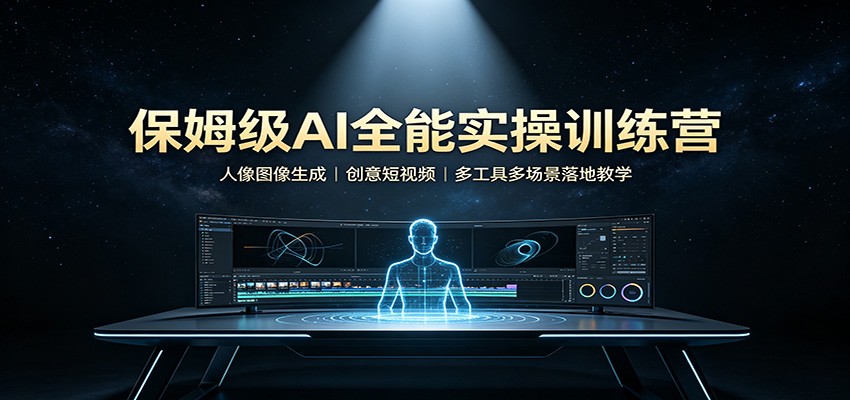 保姆级AI实操训练营：人像写真生成+创意短视频，豆包DeepSeek可灵多工具教学