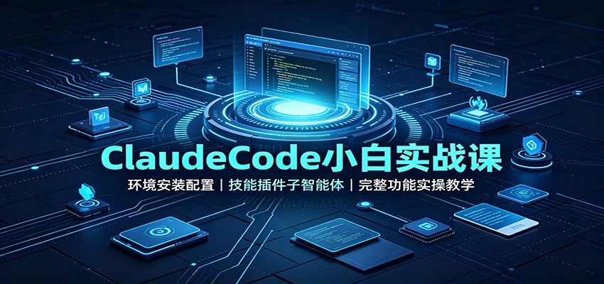 ClaudeCode小白实战课：环境配置、技能插件与子智能体实操教学