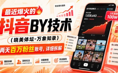 2026 抖音搬运技术拆解：晓美体坛两天百万粉账号玩法教程
