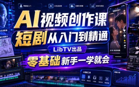 零基础AI短剧视频创作课，LibTV官方出品从入门到精通