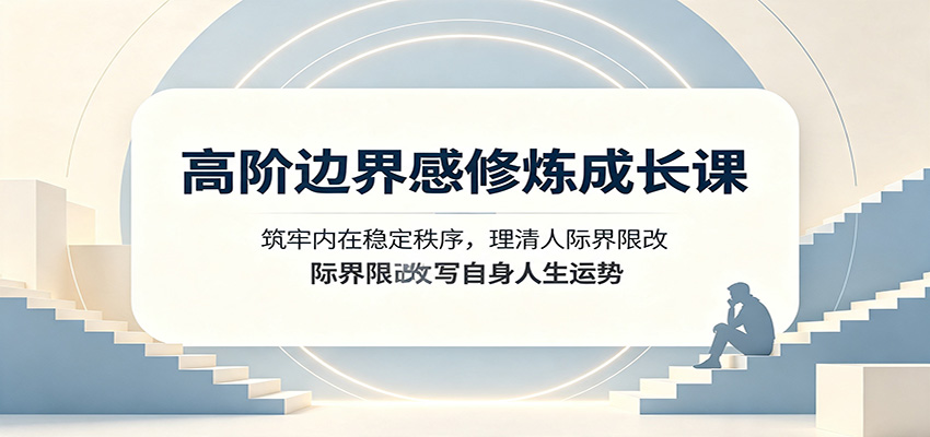 高阶边界感修炼课：筑牢内在秩序，摆脱人际消耗与辜负