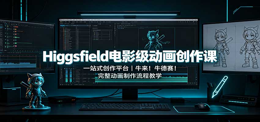 Higgsfield电影级动画创作课，一站式平台完整制作流程教学