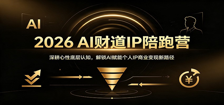 2026AI财道IP陪跑营：心性认知+AI智能体数字人，赋能个人IP变现新路径