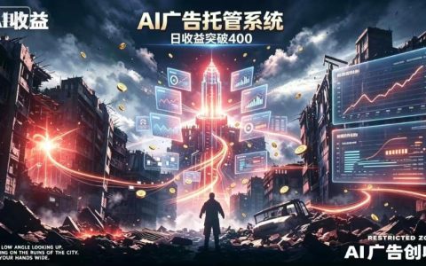 AI智能广告自动化G机赚钱工具，小白0基础变现400方法实操指南