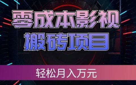 低成本影视搬砖副业，空闲时间接单变现万元，一对一陪跑教学