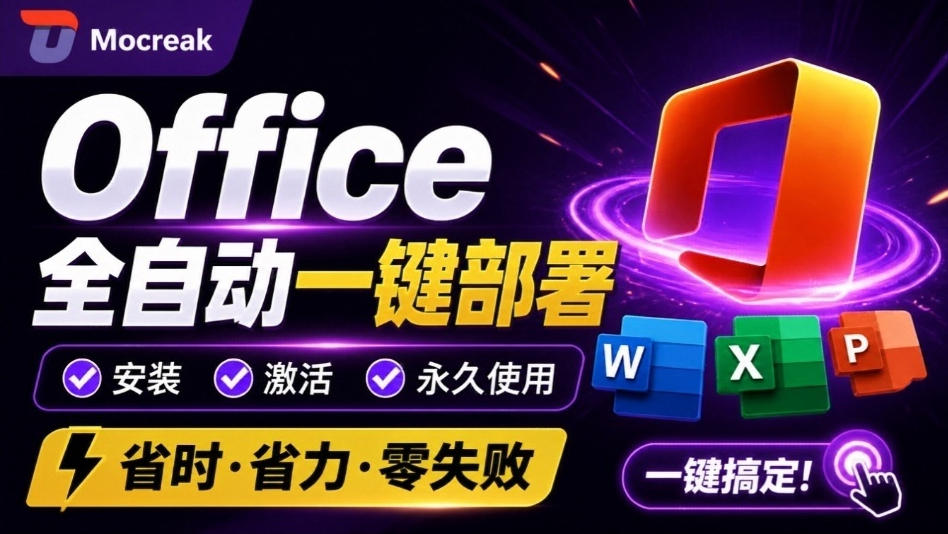 Office2026自动化一键部署安装，自定义组件+内置激活工具，Win10/11免费使用