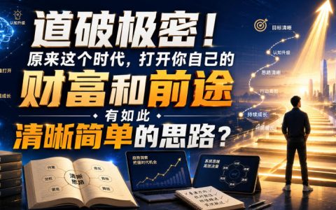 公众号灏泽异谈付费文：道破极密！原来这个时代，打开你自己的财富和前途，有如此清晰简单的思路？！